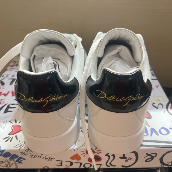 - Dolce and Gabbana white leather Portofino sneakers - Picture 6 of 11